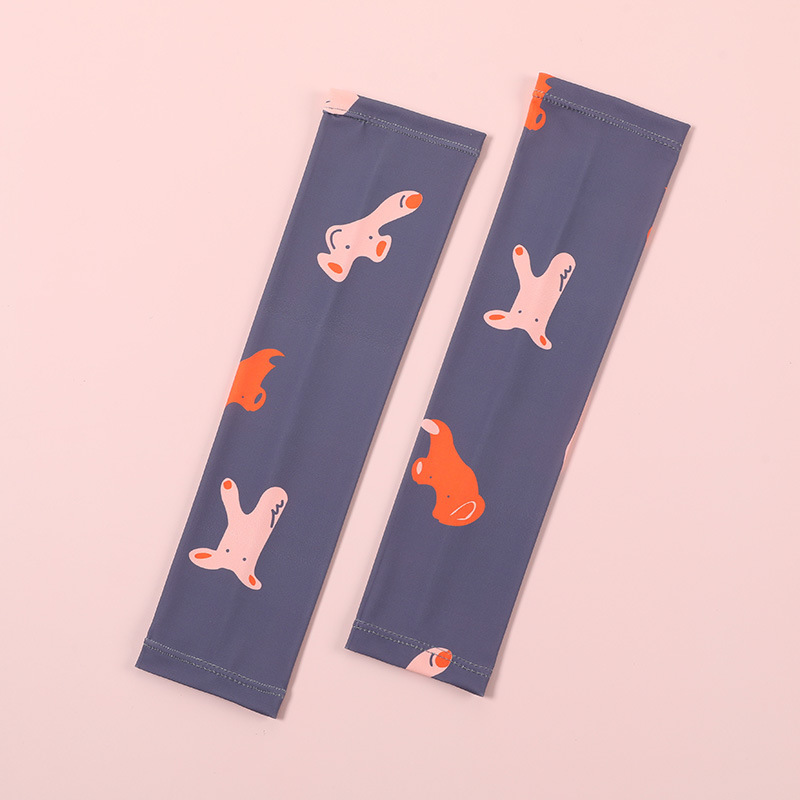 Niños protectores solares mangas de hielo deportivo ciclismo Laica playa al aire libre mangas de hielo de seda de 5 - 10 años niños y niñas dibujos animados