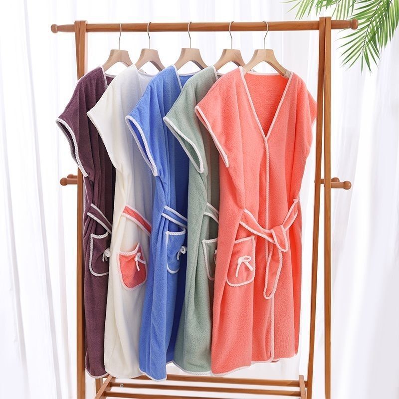 Fashionable Bath Towel, Bath Skirt, Adult Lace-Up, Cute Wearable Student Nightgown, Home Absorbent, Soft Bathrobe That Does Not Fall Off