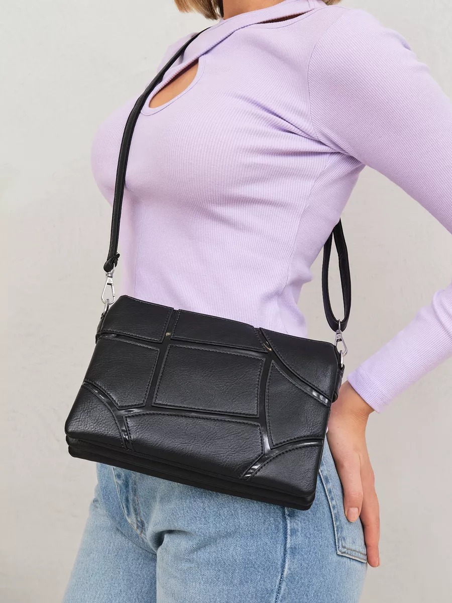 Fashionable Shoulder Bag, New Model, Top Quality Women's Crossbody Small Square Bag, Simple Splicing Classic Trendy Women's Bag._voghion.com