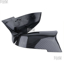 适用宝马1系3系4系倒车镜外壳F30F32改装M3牛角倒后视镜盖罩后壳
