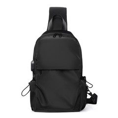 2021 Spring New Polyester Grey Crossbody Bag with USB Charging Tablet Laptop Shoulder Bag Wholesale Manufacturer