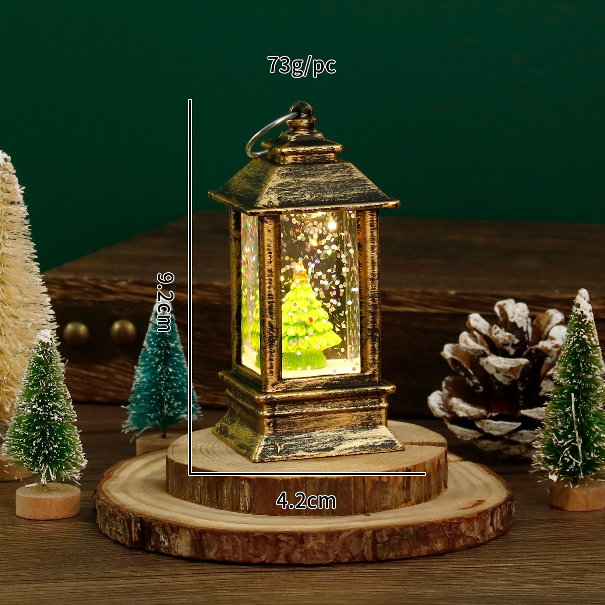 Nuevo agua de Navidad lámpara de vela luminosa lámpara de viento decoración de Santa Claus pequeño regalo de árbol de Navidad