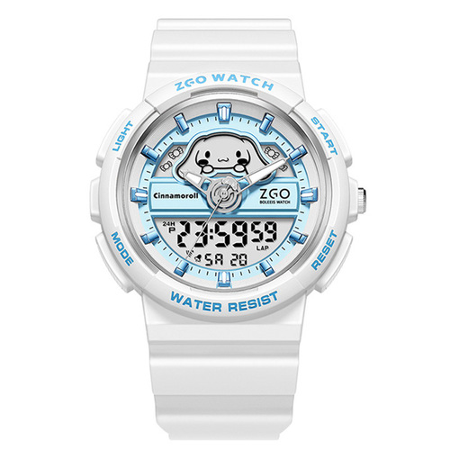 ZGO Zhenggang Sanrio student watch female Jade Gui dog junior high school watch sports waterproof multi-function electronic watch