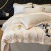 Hollow-Milkshake White [High-end luxury silky satin suitable for sleeping naked]