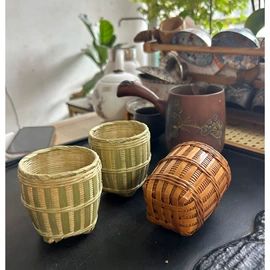 竹质工艺品;竹编;收纳篮/筐