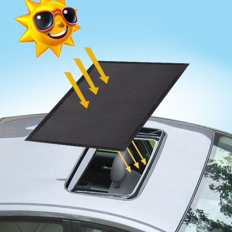 Car anti-mosquito window screen anti-mosquito window screen sunroof net magnetic absorption block cotton wool heat insulation sunscreen curtain car sunroof net