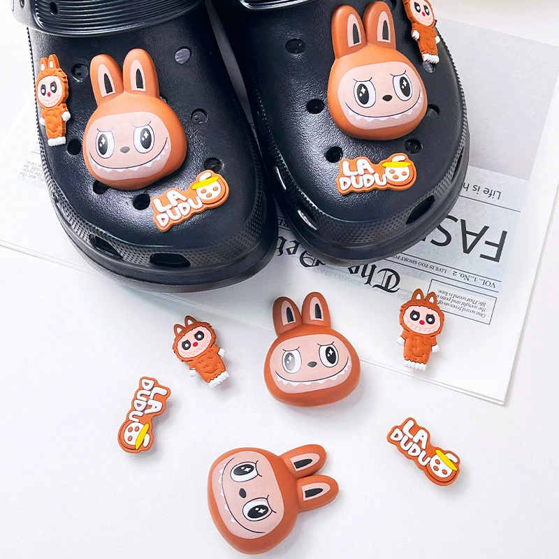 Новые аксессуары Laboo для Crocs, верхние украшения DIY, маленькая милая уточка, съемный котик, пряжка-цветок для обуви