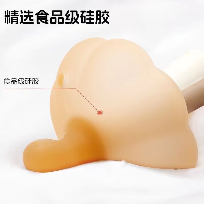 Inventario directo para hongos pequeños de grado alimenticio para bebés de goma de diente anti-comedor, varilla de molienda de mano para bebés, goma de dientes hervida y mordida