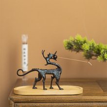 龙行虎步神兽合金香插家用香薰炉室内香道线家卧室留香桂花香薰