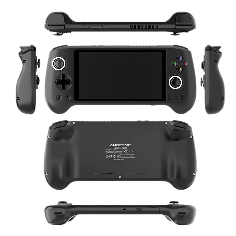 RG556 handheld game console 5.48-inch OLED high-definition touch screen dual-grip design Android system PS1 handheld console