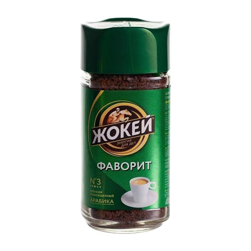 Imported Russian Coffee Black Jockey Brand Dry Powder Rich Classic Aroma Pure Instant Black Coffee 95