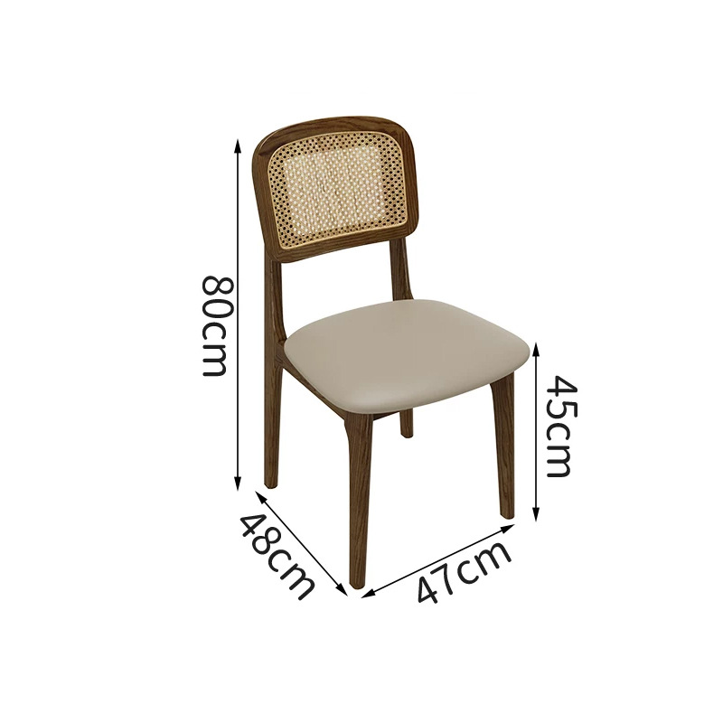 Sillas de comedor de diseño personalizadas para hoteles de alta gama, sillas de ratán de madera maciza, sillas de ocio, venta al por mayor comercial.
