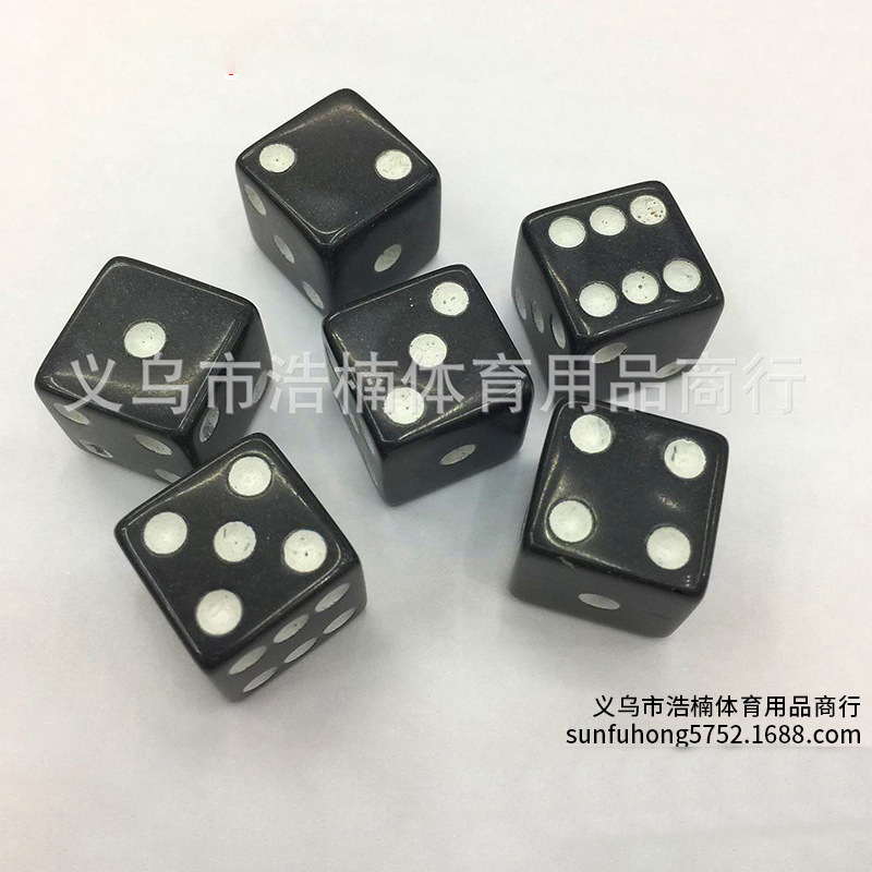 Plastic black dice