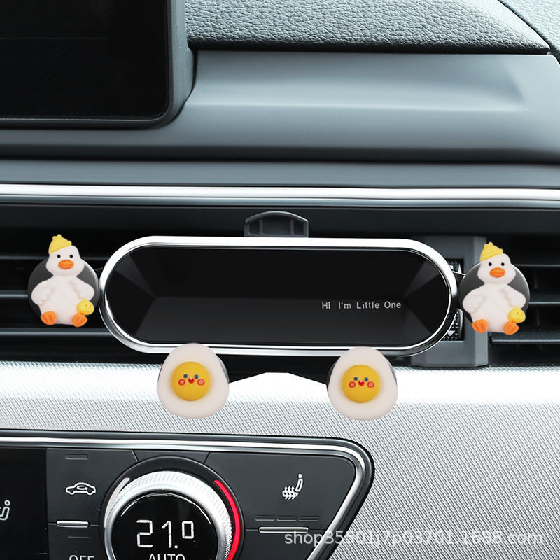 Coche soporte de teléfono móvil coche de navegación 2023 nuevo lindo conejo coche salida de aire coche soporte fijo marco