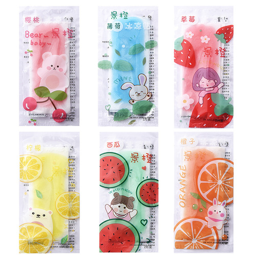 Portable Fruit Cooling Patch Summer Cartoon Ice Patch Wholesale Student Military Training Heat Relief Patch Cooling Patch Phone Cooling Patch