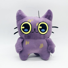 跨境新品tostada plush 游戏周边灰色小猫毛绒公仔玩偶