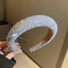 Fashionable universal headband, trend hair accessory, European style, diamond encrusted, simple and elegant design, internet celebrity