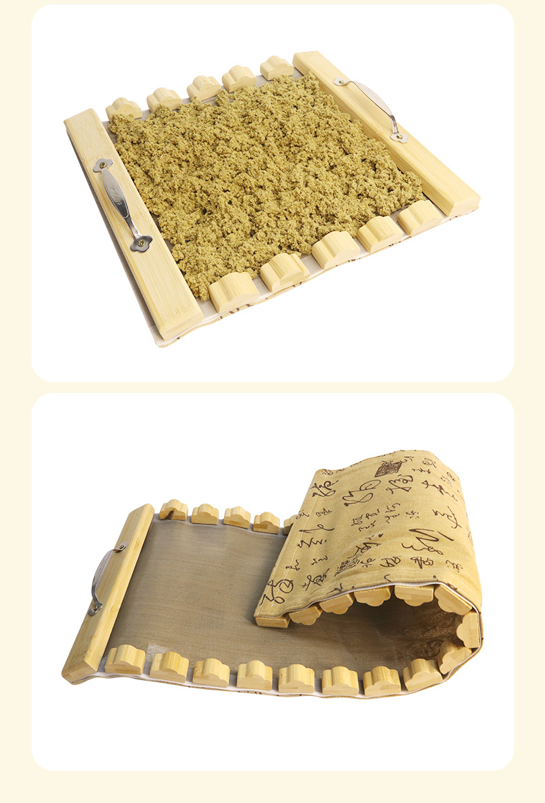 Moxibustion Tool Set Solid Pine Wood Dragon Bone Spine Du Meridian Long Snake Moxa Rack for Abdominal Warming Care preparation