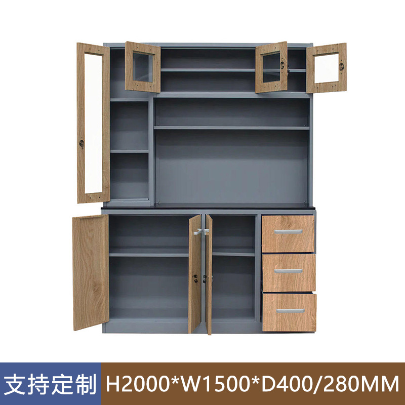 Amazon Hot Sale Metal Cabinet Kitchen Comedor Hotel Salón Armario de almacenamiento armario de almacenamiento multifuncional