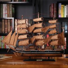 一帆风顺帆船摆件成品模型客厅手工木质创意礼品乔迁送礼