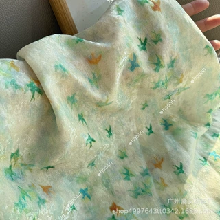 浮光锦提花面料旗袍 新中式连衣裙春夏印花定制女包发圈汉服布
