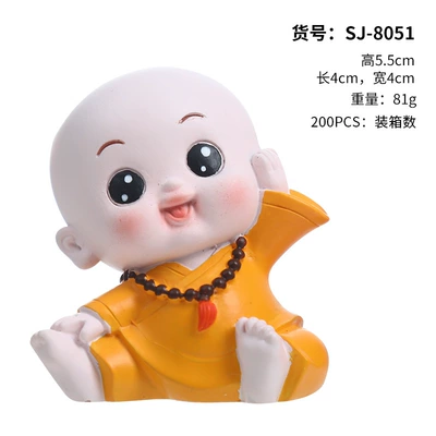 Car ornaments monk car center console - smart-little-monk
