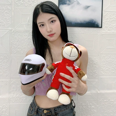 Motosiklet dəbilqələri: Motorcycle doll helmet bear
