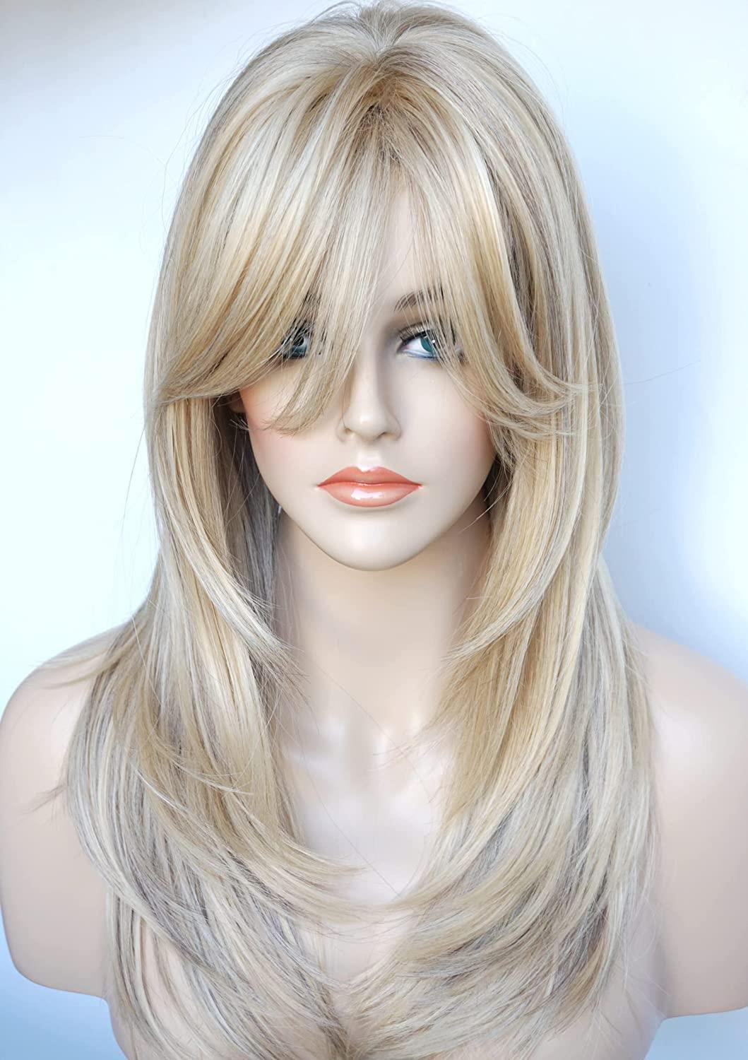 Women's Simple Style Holiday High Temperature Wire Long Bangs Long Straight Hair Wigs display picture 5