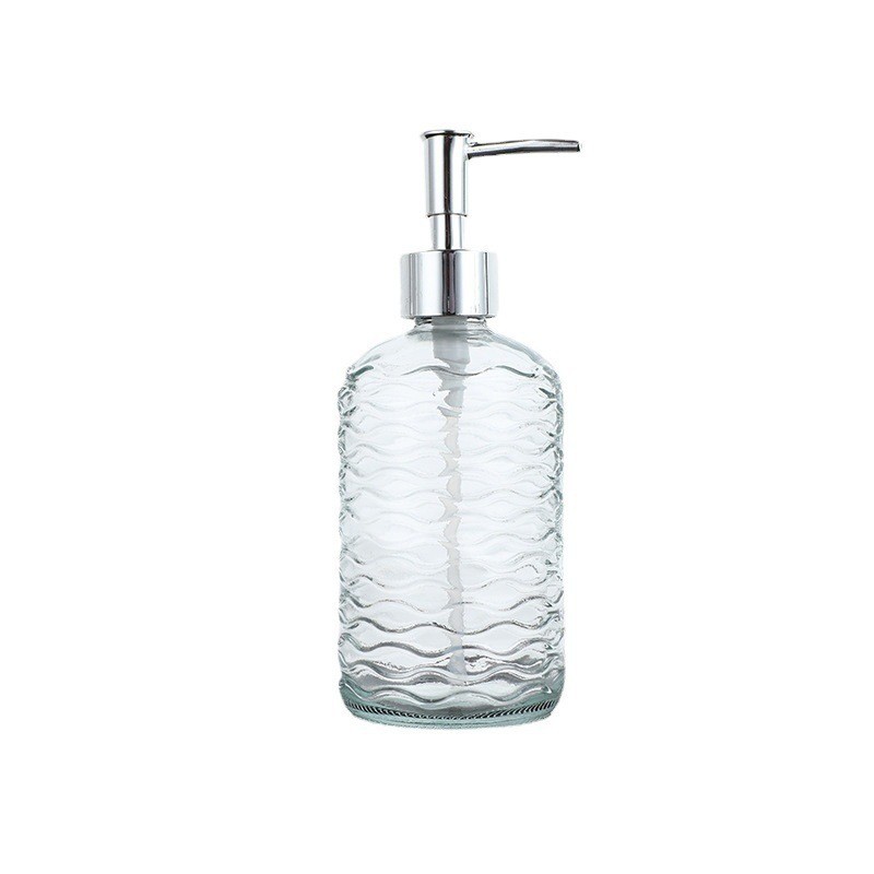 Botella de desinfectante de manos de presión botella de champú de baño doméstico botella de agua de gel de baño botella de cristal embalaje de loción vacía botella duradera