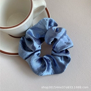 Blue solid color satin