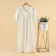 Pajamas Women's Summer Pure Cotton Double-Layer Cotton Yarn Cute Round Neck Home Clothes Short Sleeve Shorts Nightgown Loose Home Clothes