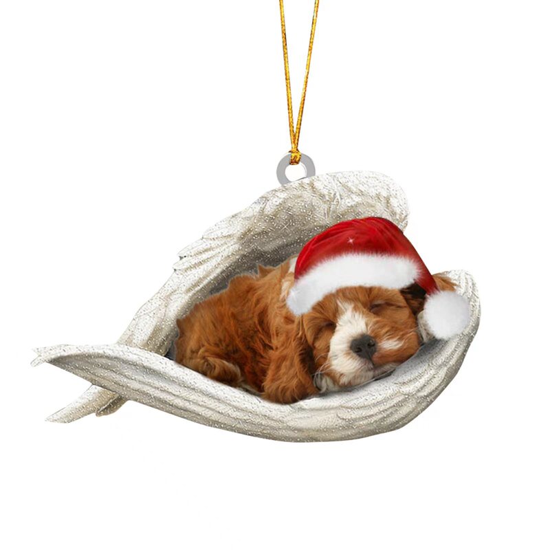 Cross-border New Creative Angel Sleeping Dog Acrylic Material Cute Giving Home Decoration Car Pendant Cross-border New Creative Angel Sleeping Dog Acrylic Material Cute Giving Home Decoration Car Pendant