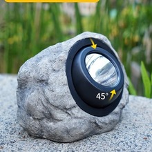 太阳能石头灯景观灯户外灯庭院灯花园草坪灯布置小院子防真石灯头