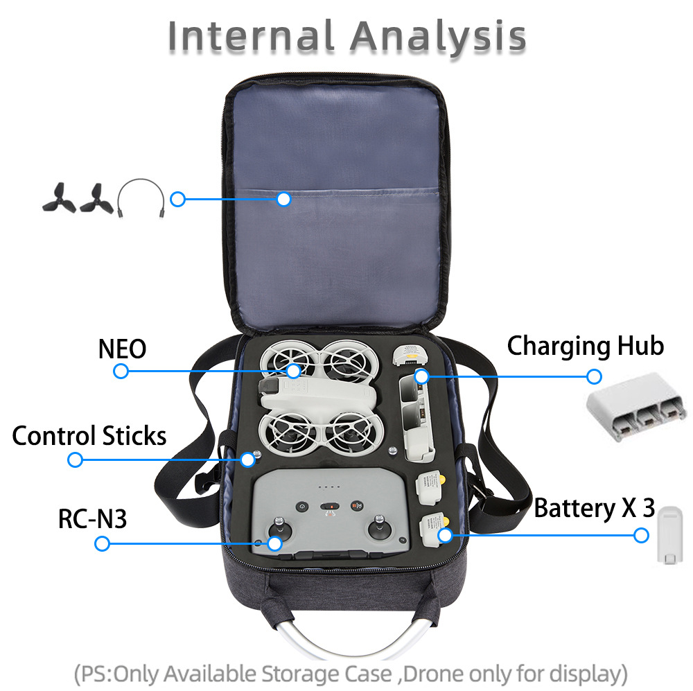 Aplicable a DJI NEO bolsa de almacenamiento DJI NEO bolsa de hombro caja de almacenamiento bolsa de accesorios impermeables bolsa de hombro versión flying