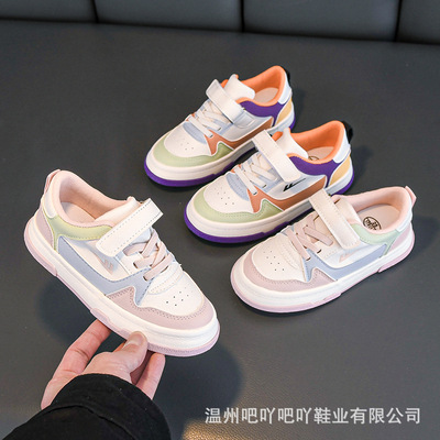 Warrior children's shoes girl gym shoes children shoes 2022 Spring new pattern girl skate shoes spring and autumn ventilation White shoes
