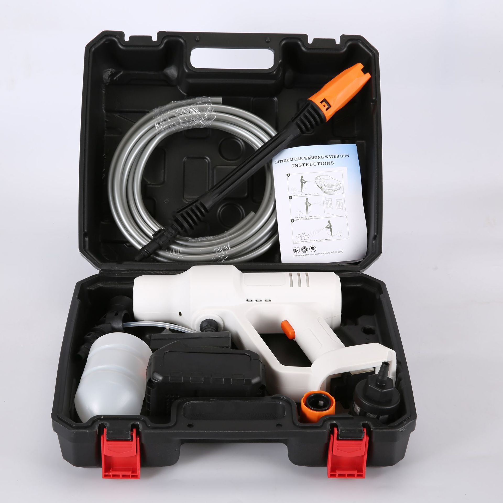 Wireless Car Wash Water Gun high pressure car household washing machine lithium battery rechargeable water grab powerful supercharged car wash artifact