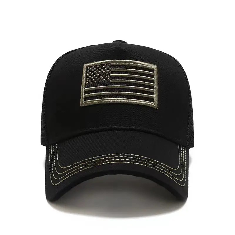 Bandera americana gorra de béisbol de camuflaje sombrero de verano para hombres protección solar sombrero para el sol sombrero fresco de verano para mujer sombrero de malla caliente transfronteriza