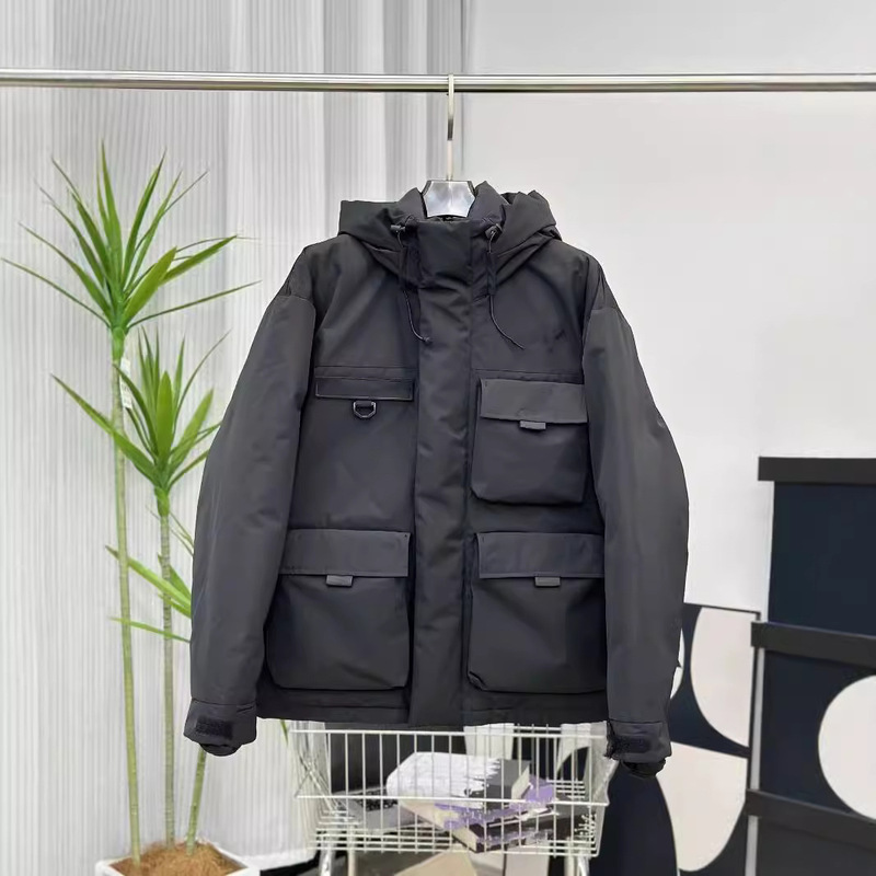 Putian North Face Workwear Down Jacket Multi-Pocket Shen Miner Same Embroidered Waterproof Warm Jacket for Men and Women Couple