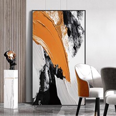 Modern luxury and high-end sense of decor for the entrance hall, living room, abstract minimalist corridor painting, hallway wall art