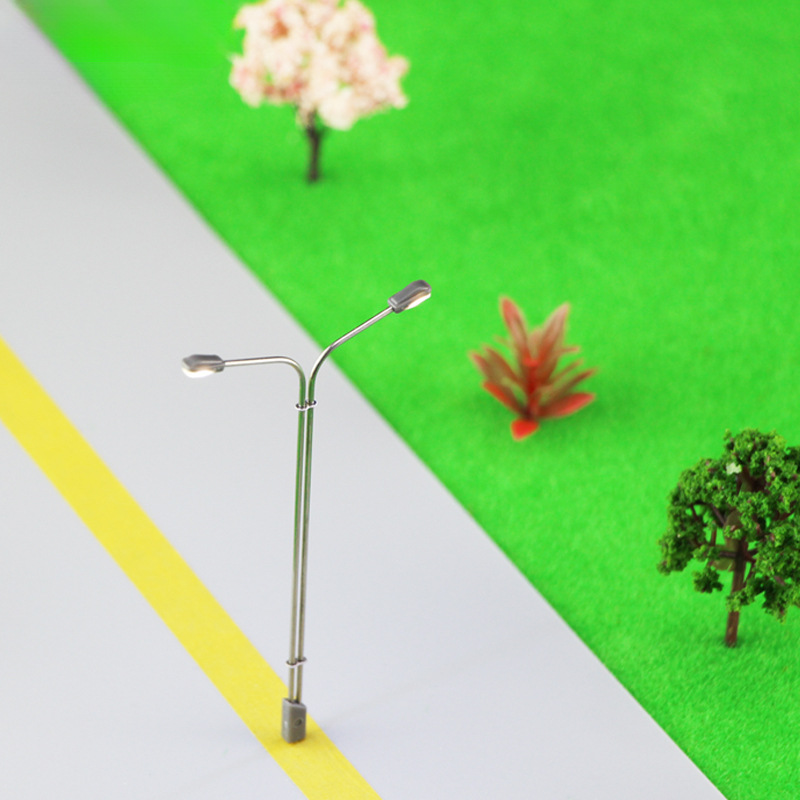 发光路灯 模型材料路灯 模型灯 双杆平衡双臂灯 多种型号 C型