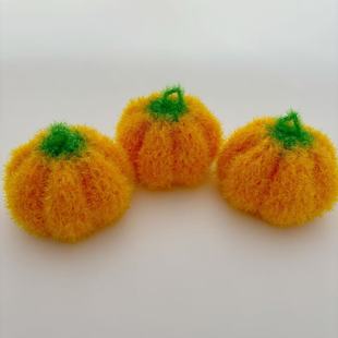 Factory wholesale polyester silk dish towel hand crocheted pumpkin cleaning cloth Korean acrylic kitchen bowl cloth