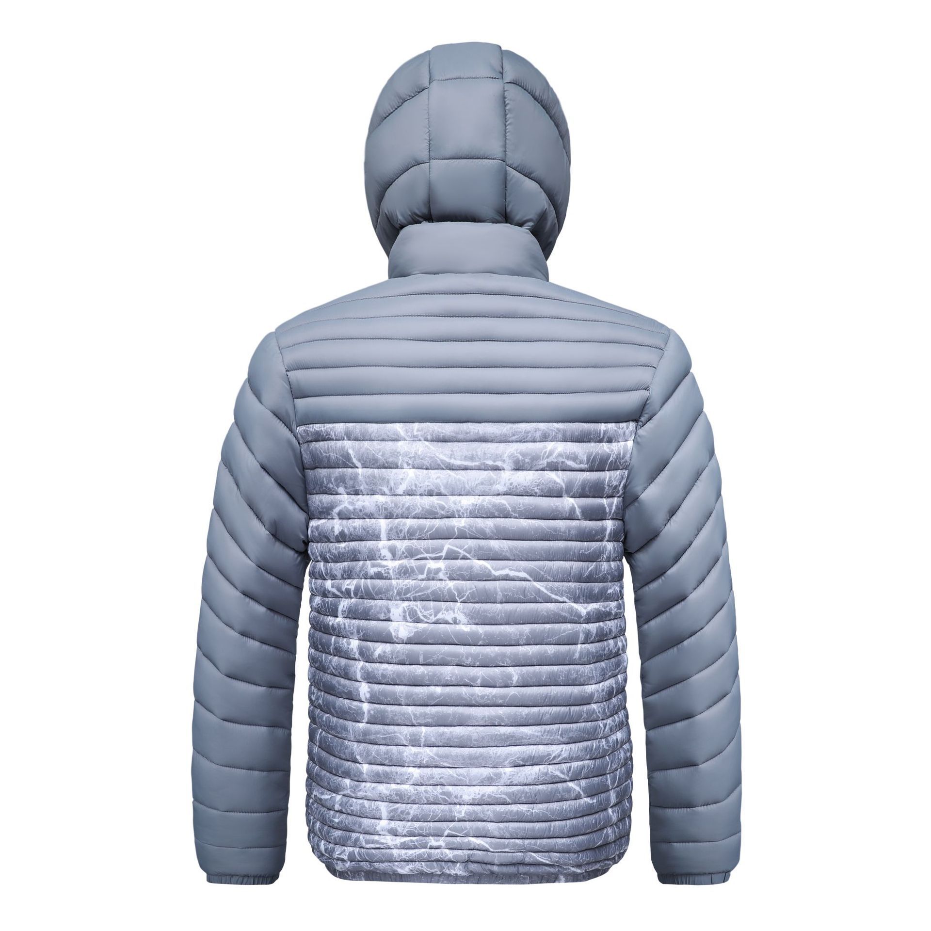 Rib Suit Cotton-padded Jacket Men's Removable Cap Sports Fleece Thickened Cotton-padded Jacket_voghion.com