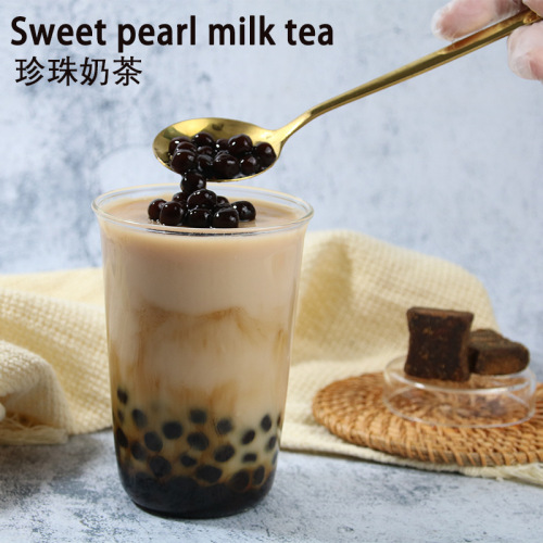 Taste of Life Quick Cook Black Pearl Milk Tea Store Commercial Ingredient Black Pearl Tapioca Powder Raw Material Hot Beverage Condiment Wholesale