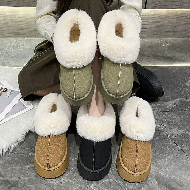Keep warm low winter low boots for leisure platform, European style