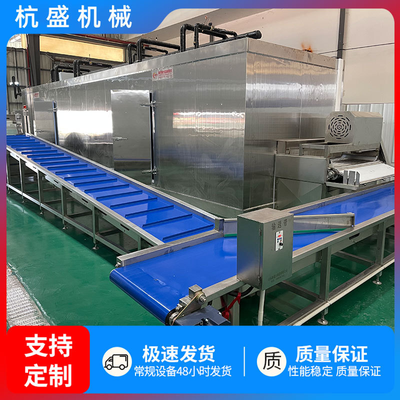 Máquina de congelación rápida de túnel de peces de dragón y marisco congelación rápida de congelación rápida de hielo de frutas de castaño y espino