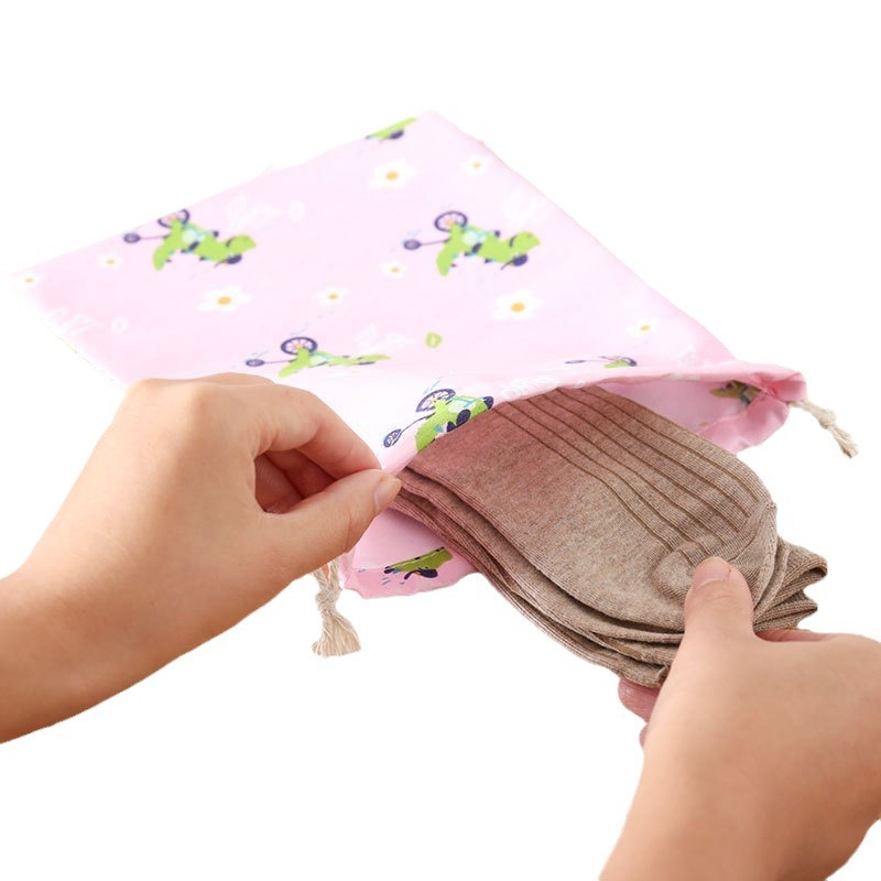 Linda bolsa de almacenamiento de viaje cordón con cordón ins bolsa de organización bolsa de cordón ropa bolsa de almacenamiento con cordón