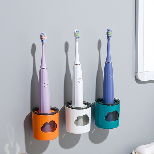 Electric toothbrush holder wall-mounted punch-free storage rack bathroom drain toothbrush multifunctional storage rack
