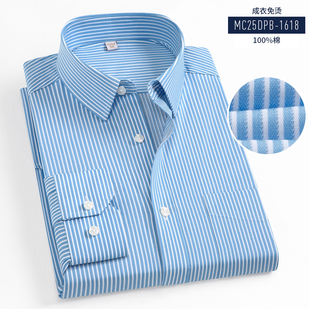 Camisas de hombre sin quemar, camisas blancas de mangas largas, ropa profesional de negocios 100% de algodón para hombres y mujeres con bolsillo