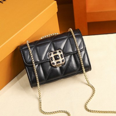 包包女2021新款春季小香风菱格链条包ins复古时尚单肩斜挎小方包|ru