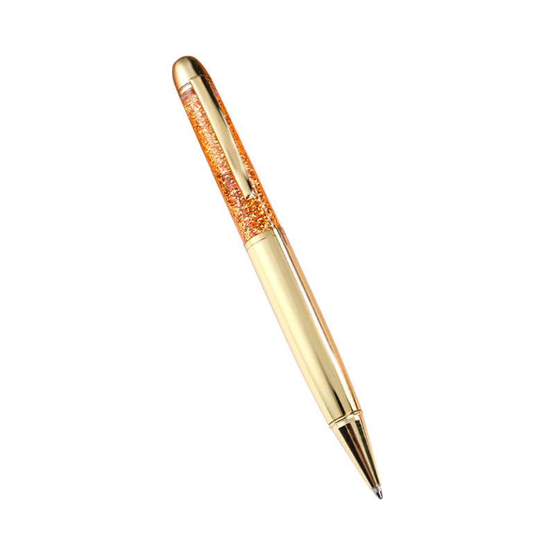 Suministro directo de fábrica pluma de cristal de aceite suspensión creativa bolígrafo Quicksand pluma metal regalo pluma publicidad pluma letras